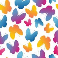 Seamless pattern with stylized butterflies. vector