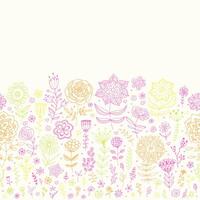 Sping and summer backgroung with flowers vector