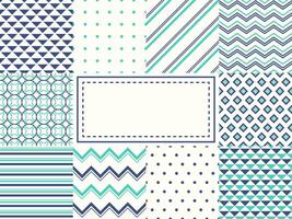 Set of ten seamless patterns. vector