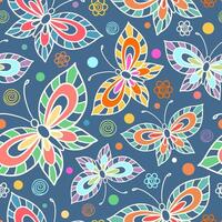 Seamless pattern with stylized butterflies. Can be used to fabric design, wallpaper, decorative paper, web design vector