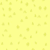 Seamless pattern hand-drawn green and textured grass. Stylized lawn on a light green background. vector