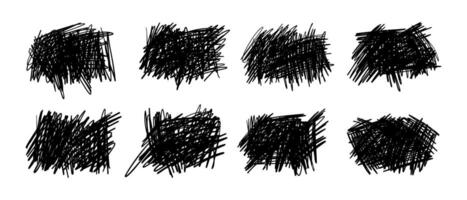 abstract scribble line drawing scratch set collection vector
