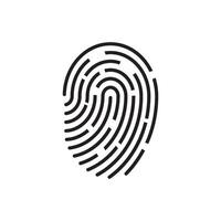 fingerprint element symbol icon vector