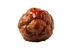 Meatball Isolated on Transparent Background - Realistic Food Image with Studio Lighting and Soft Shadow png