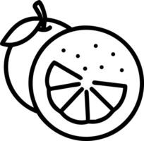 A black and white drawing of an orange vector
