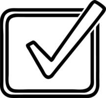 Check mark icon on a white background vector