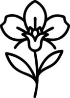 Flower outline coloring pages vector