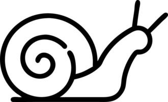 A snail is drawn in black and white on a white background vector