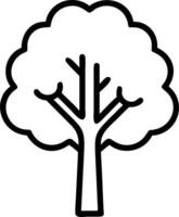 Tree outline coloring pages vector