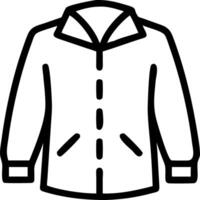 A black and white illustration of a jacket vector
