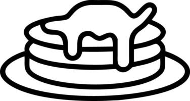 Pancakes with syrup coloring pages vector
