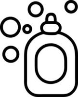 A bottle of soap and bubbles on a white background vector