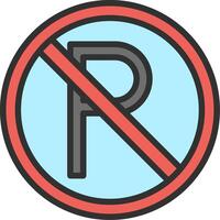 Parking Geometric Style Badge vector