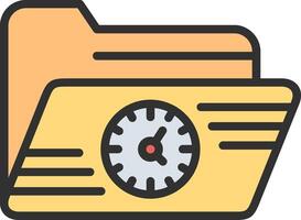 Clock Custom Line Element vector