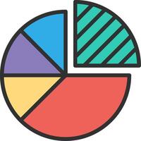 Pie Chart Modern Color Symbol vector
