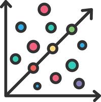 Scatter Graph Solid Fill Symbol vector