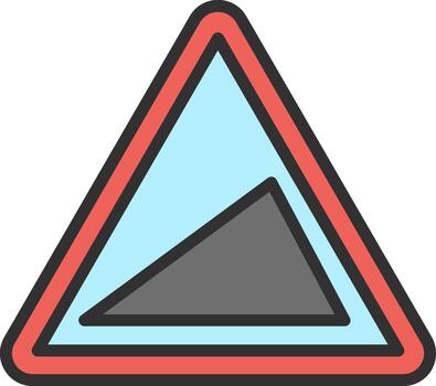 Steep Hill Coded UI Symbol vector