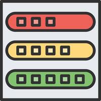 Progress Bar Bold Outline Badge vector