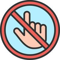 Do Not Touch Digital Tech Element vector