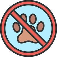 No Pets Gradient Color Form vector