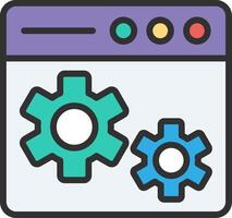 Setting Shadowed Flat Design vector