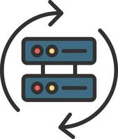 Backup Iconic Line Form vector