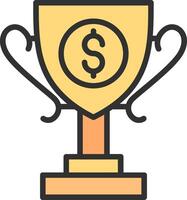Trophy Outlined Frame Object vector