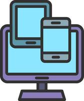 Responsive Design Pixel Grid Artwork vector