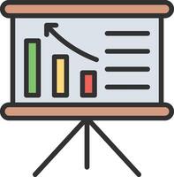 Bar Chart Minimal UI Element vector