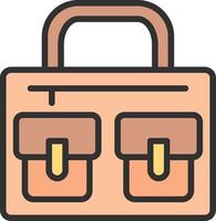 Briefcase Thin Line Element vector