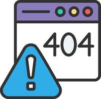 404 Error Crisp Outline Artwork vector