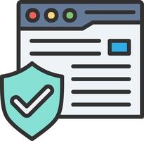 Browser Security Dark Mode Symbol vector