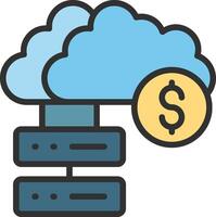 Cloud Database Clean UI Concept vector