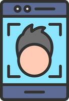 Face Lock Muted Color Design vector