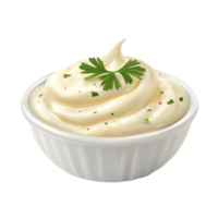 Golden Caramel Drizzle Over Cream In Bowl on a transparent background png