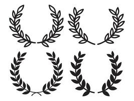 Laurel Wreath Icon Set vector