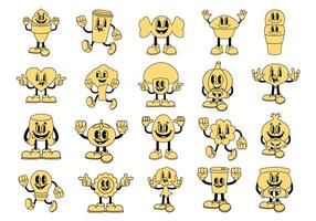 Retro Mascot Character Element vector