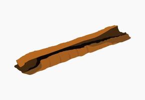 Cinnamon spice stick flat illustration design vector