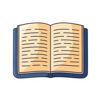 Open book colored icon. illustration in sketch style isolated on white background. vector