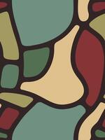 Seamless Abstract Stained Glass Pattern in Retro Colors vector