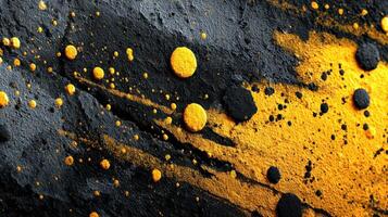 Colorful abstract paint splashes and dots on textured surface create dynamic visual display in artistic setting photo