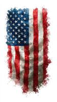 Abstract representation of the American flag with bold colors and artistic textures photo