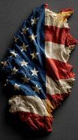 Textured American flag design featuring distressed colors and patterns creative interpretation of patriotism photo