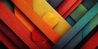 Vibrant interplay of colors and textures in abstract geometric design photo