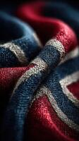 Textured fabric reveals intricate patterns and colors in close-up view showcasing craftsmanship and detail from recent textile design work photo
