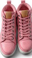 Stylish pink sneakers for casual wear, ideal for spring and summer excursions or everyday activities photo