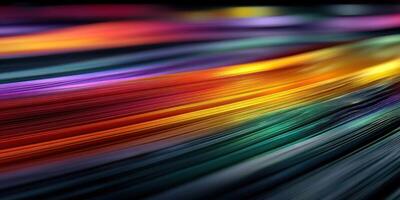 Colorful waves of light creating an abstract effect in a dark setting at the evening photo