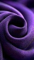Vibrant purple fabric showcasing intricate texture and depth in a soft and elegant swirl photo