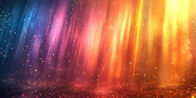Colorful abstract background with vibrant lights and soft particles creating a dynamic atmosphere for creative designs photo