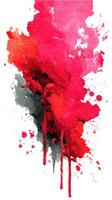 Vibrant red and black watercolor splash showcasing dynamic abstract art in a colorful display photo